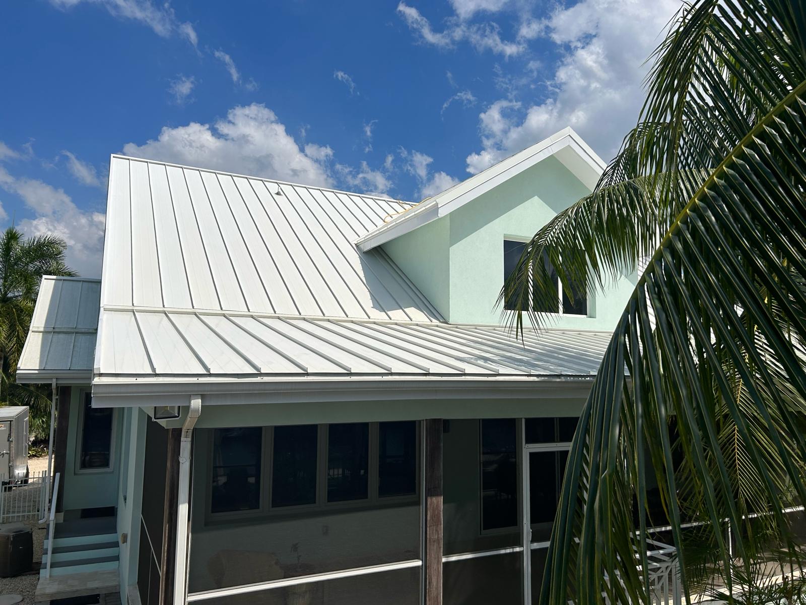 Roof cleaning result in South Sound, Grand Cayman